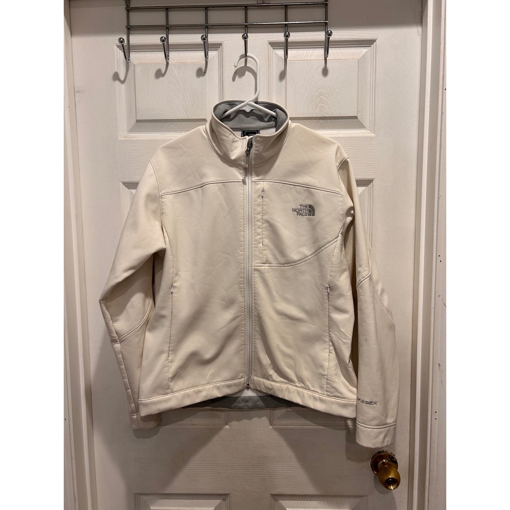 The North Face Apex Bionic Softshell Jacket Womens Off White Cream Full Zip
